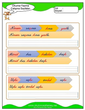 ç sesi Çalışma Sayfaları